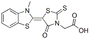 5-(3-methylbenzothiazol-2(3H)-ylidene)-4-oxo-2-thioxothiazolidin-3-acetic acid 结构式