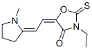 3-乙基-5-[2-(1-甲基吡咯烷-2-亚基)乙亚基]-2-硫酮恶唑烷-4-酮 结构式
