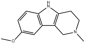 8-甲氧基-2-甲基-2,3,4,5-四氢-1H-吡啶并[4,3-B]吲哚 结构式