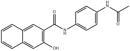 N-(4-乙酰氨基苯基)-3-羟基萘-2-甲酰胺 结构式