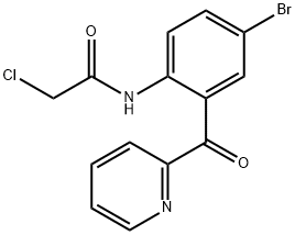 N-[4-溴-2-(2-吡啶甲酰基)苯基]-2-氯乙酰胺 结构式