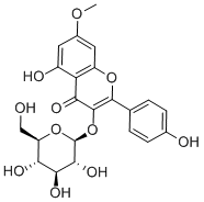 鼠李柠檬素-3-O-Β-D-葡萄糖苷 结构式