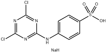 对-[(4,6-二氯-1,3,5-三嗪-2-基)氨基]苯磺酸钠 结构式
