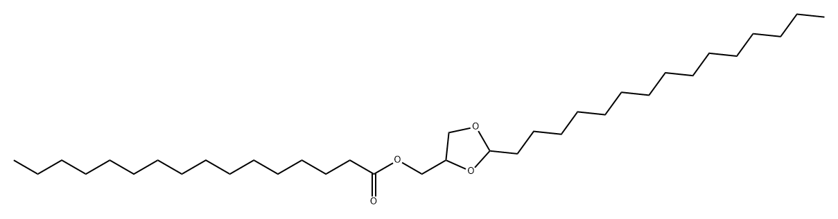 Hexadecanoic acid (2-pentadecyl-1,3-dioxolan-4-yl)methyl ester 结构式