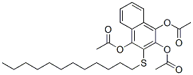 1,4-Bis(acetyloxy)-3-(dodecylsulfanyl)-2-naphthyl acetate 结构式
