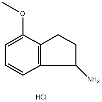 4-甲氧基-2,3-二氢-1H-茚-1-胺盐酸盐 结构式