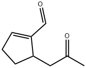 1-Cyclopentene-1-carboxaldehyde, 5-(2-oxopropyl)- (9CI) 结构式