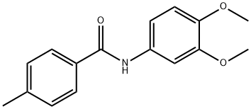 N-(3,4-二甲氧基苯基)-4-甲基苯甲酰胺 结构式