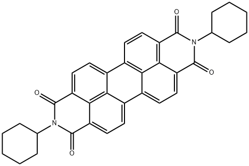 2,9-Di(cyclohexyl)-anthra2,1,9-def:6,5,10-d'e'f'diisoquinoline-1,3,8,10-tetrone 结构式