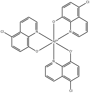 ALUMINUM 5-CHLORO-8-HYDROXYQUIN-OLINATE 结构式