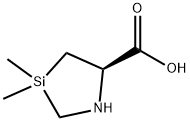 1-Aza-3-silacyclopentane-5-carboxylicacid,3,3-dimethyl-,(5R)-(9CI) 结构式