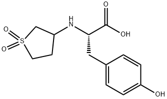 (1,1-二氧化四氢噻吩-3-基)酪氨酸 结构式