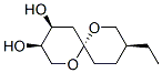 1,7-Dioxaspiro[5.5]undecane-3,4-diol, 9-ethyl-, (3R,4S,6R,9S)- (9CI) 结构式