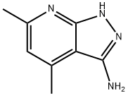 4,6-二甲基-3-氨基吡唑并[3,4-B]吡啶 结构式