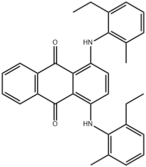1,4-双[(2-乙基-6-甲苯基)氨基]蒽醌 结构式