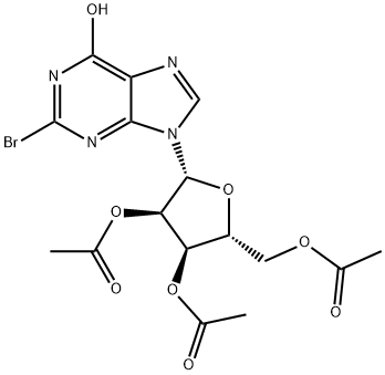 2-Bromo-2',3',5'-tri-O-acetylinosine 结构式