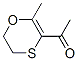 Ethanone, 1-(5,6-dihydro-2-methyl-1,4-oxathiin-3-yl)- (9CI) 结构式