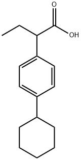 2-(4-Cyclohexylphenyl)butanoic acid 结构式