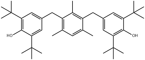 4,4'-[2,4,6-Trimethyl-1,3-phenylenebis(methylene)]bis[2,6-di(tert-butyl)phenol] 结构式