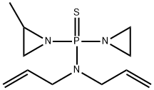 (1-Aziridinyl)(2-methyl-1-aziridinyl)(diallylamino)phosphine sulfide 结构式