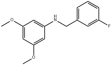 3,5-二甲氧基-N-(3-氟苄基)苯胺 结构式