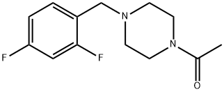 1-Acetyl-4-(2,4-difluorobenzyl)piperazine 结构式