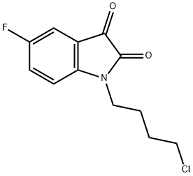 1-(2-CHLOROMETHOXY-ETHYL)-5-FLUORO-1H-INDOLE-2,3-DIONE 结构式