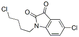 5-CHLORO-1-(4-CHLORO-BUTYL)-1H-INDOLE-2,3-DIONE 结构式