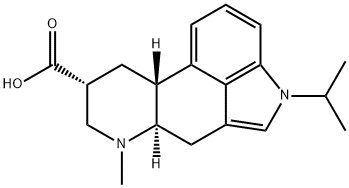 (6AR,9R,10AR)-4-异丙基-7-甲基-4,6,6A,7,8,9,10,10A-八氢吲哚并[4,3-FG]喹啉-9-羧酸 结构式