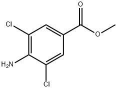 4-氨基-3,5-二氯苯甲酸甲酯 结构式