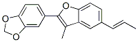 2-(1,3-Benzodioxole-5-yl)-3-methyl-5-[(E)-1-propenyl]benzofuran 结构式