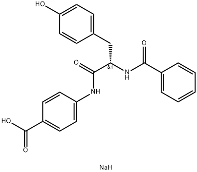 N-BENZOYL-L-TYROSINE P-AMIDOBENZOIC ACID SODIUM SALT 结构式