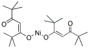 双(2,2,6,6 -甲基- 3 ,5 - 庚二酮酸)镍(Ⅱ) 结构式