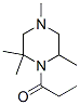 2,2,4,6-Tetramethyl-1-(propionyl)piperazine 结构式