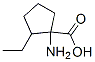 Cyclopentanecarboxylic acid, 1-amino-2-ethyl- (9CI) 结构式