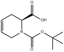 (S)-N-BOC-1,2,3,6-四氢-2-吡啶羧酸 结构式