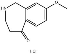 1,2,3,4-四氢-8-甲氧基-5H-2-苯并氮杂卓-5-酮盐酸盐 结构式