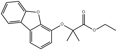 ethyl-2-(4-dibenzofuranyloxy)-2-methylpropionic acid 结构式