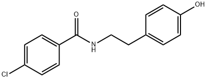 N-(4-氯苯甲酰基)-酪胺 结构式