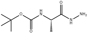 N-[(2S)-1-肼基-1-氧代-丙-2-基]氨基甲酸叔丁酯 结构式