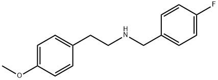 (4-FLUORO-BENZYL)-[2-(4-METHOXY-PHENYL)-ETHYL]-AMINE 结构式