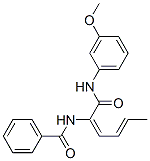 Benzamide, N-[1-[[(3-methoxyphenyl)amino]carbonyl]-1,3-pentadienyl]- (9CI) 结构式