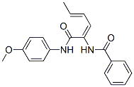 Benzamide, N-[1-[[(4-methoxyphenyl)amino]carbonyl]-1,3-pentadienyl]- (9CI) 结构式