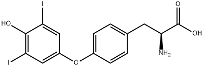 3ˊ,5ˊ-二碘-L-甲状腺原氨酸 结构式