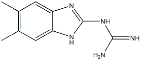 N-(5,6-DIMETHYL-1H-BENZIMIDAZOL-2-YL)GUANIDINE 结构式