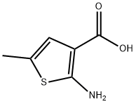 2-氨基-5-甲基-3-噻吩羧酸 结构式