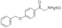 2-氨基-4'-苄氧基苯乙酮盐酸盐 结构式