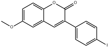 3-(4-碘苯基)-6-甲氧基-2H-铬-2-酮 结构式