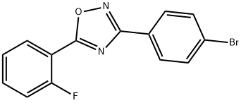 3-(4-BROMOPHENYL)-5-(2-FLUOROPHENYL)-1,2,4-OXADIAZOLE 结构式