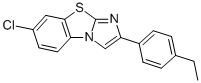 7-CHLORO-2-(4-ETHYLPHENYL)IMIDAZO[2,1-B]BENZOTHIAZOLE 结构式